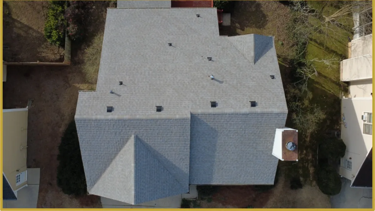 Completed roof